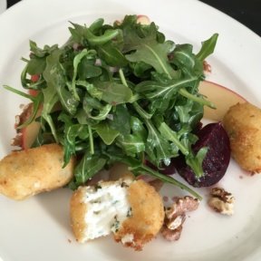 Gluten-free goat cheese salad from Artisan at The Delamar